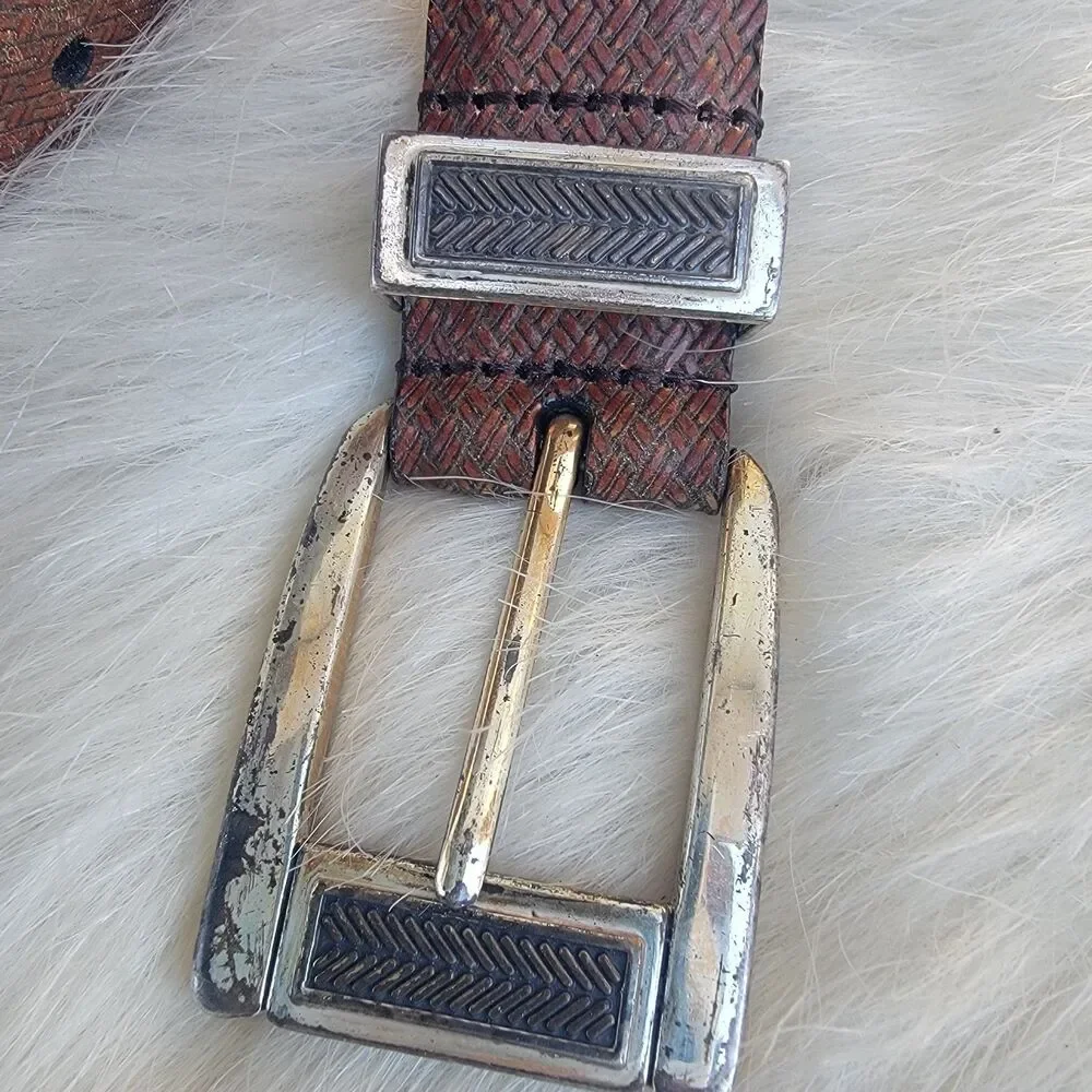 Johnston and Murphy calf skin brown leather belt sz 38